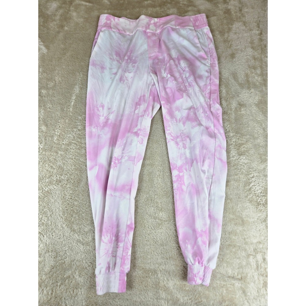 Callaway Opti Dri‎ Tie Dye Jogger Pants Women's L G Pink White Athletic Casual